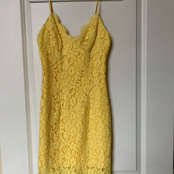 ASOS Yellow Lace Dress - Picture 1 of 4